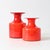 Mid-Century Modern Red Glass Carnaby Vases by Per Lutken for Holmegaard, 1960s, Set of 2 For Sale - Image 3 of 6