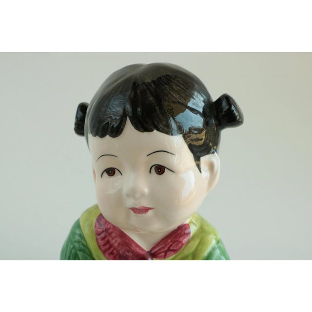 Vintage Chinese Porcelain Children - Famille Rose Boy & Girl For Sale In Madison - Image 6 of 8