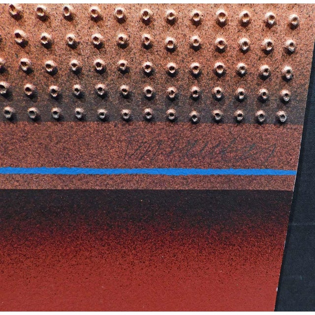 Paper 1980s Paul Maxwell #713-C Art Stencil Casting, Signed Artwork 3-D Textured #81/100 For Sale - Image 7 of 7