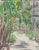 Grace Spongberg (American, 1906-1992) "Courtyard / Former Slave Quarters / 628 Royal" oil pastel on paper, estate stamp on...