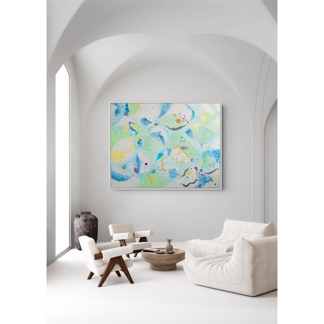 Abstract Contemporary Abstract Acrylic on Canvas "Aliki 6: Meltemi Sea Swells" by Jessica Snow For Sale - Image 3 of 4