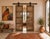 Antique Indian Carved and Sun Bleached Teakwood "Jali" Trellis Door, late 19th century from Rajasthan, features a trellis...