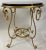 Gold Pair of Rene Drouet Style Marble and Gilded Iron Side Tables For Sale - Image 8 of 11