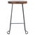 Wooden Bar Stool With Metal Frame and Oak Seat For Sale - Image 4 of 8