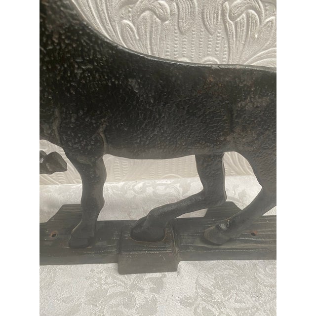 Black Vintage Hand Made Cast Iron Black Horse Weathervane Top For Sale - Image 8 of 12