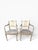 Wood Pair of Vintage Maitland-Smith Silver & Gold Leaf Neoclassical Armchairs With New Designer Cushions For Sale - Image 7 of 14