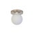 Globe Flush Mount Polished Nickel, 5 Inch Glass Globe, by Research.Lighting, Modern, Minimal For Sale - Image 4 of 8