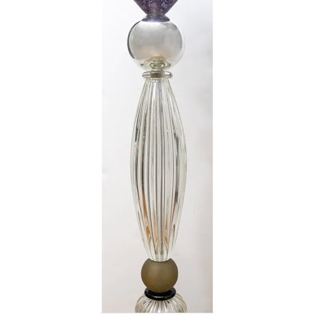 Postmodern IItalian Postmodern Murano Glass Torchiere Lamp 20th Century For Sale - Image 3 of 4
