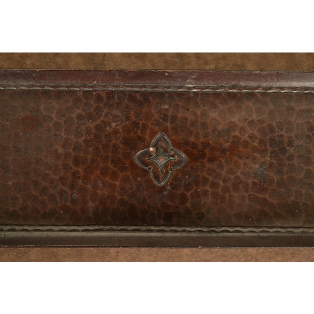 Roycroft Arts & Crafts Hammered Copper Quatrefoil Pen Tray For Sale In South Bend - Image 6 of 10