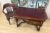 Used Early Victorian Walnut Color Conference Desk with Drawers. Comes with Chair and Vintage Key for drawers Size .51W x...