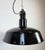 Large Industrial Black Enamel Factory Lamp with Cast Iron Top from Elektrosvit, 1950s For Sale - Image 6 of 18