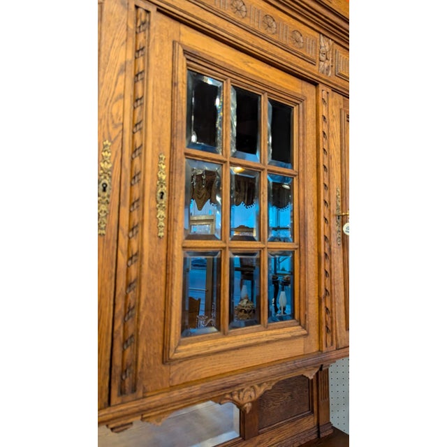 French Oak Hunt Cabinet For Sale - Image 11 of 12