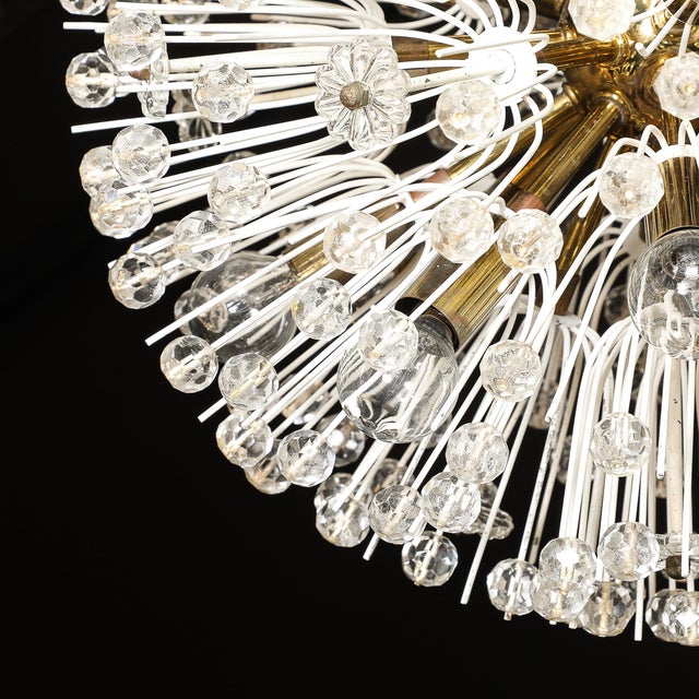 Mid-Century Brass & Crystal Sputnik Chandelier by Emil Stejnar for Rupert Nikoll For Sale - Image 17 of 18