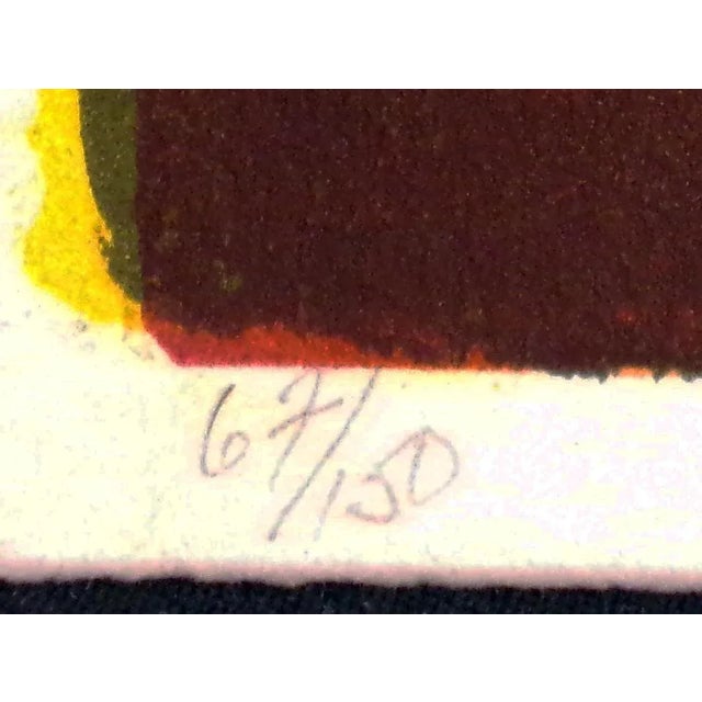 1960s 1967 "Nature Prays Without Words" Abstract Signed Lithograph by Lebadang For Sale - Image 5 of 5