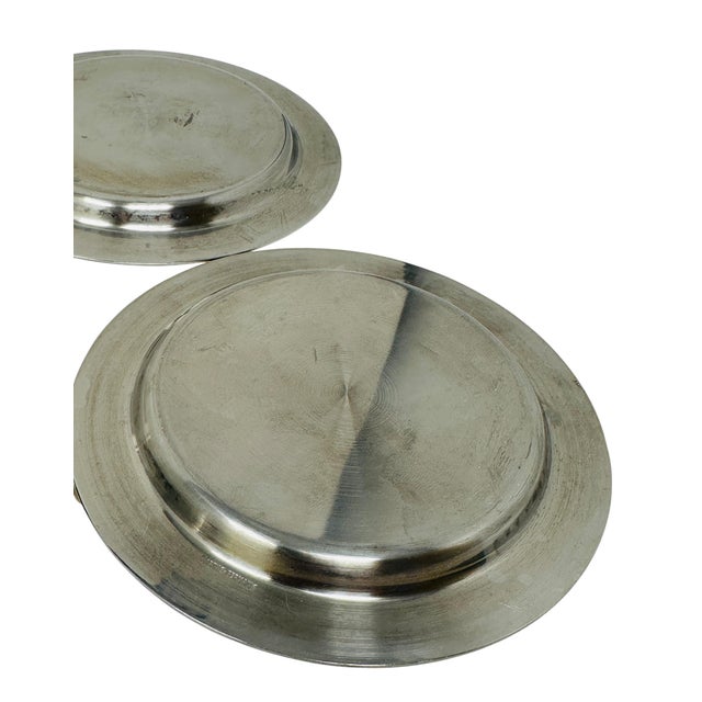 Silver Rarest Paul Wirths Toledo Gold Coasters Set 6, 24k Gold Relief Mirror Stainless Steel, Museum Quality Solingen Germany MCM Barware Survivor For Sale - Image 8 of 12