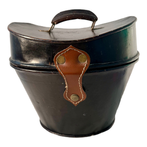 Vintage, English Leather Hat Box