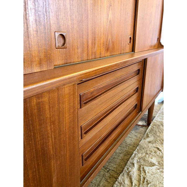 Johannes Andersen 1960s Mid-Century Danish Teak Sideboard /Bar by Johannes Anderson For Sale - Image 4 of 12