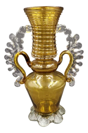 Mouth Blown Glass Vase from Vidrios Gordiola Mallorca, 1920s