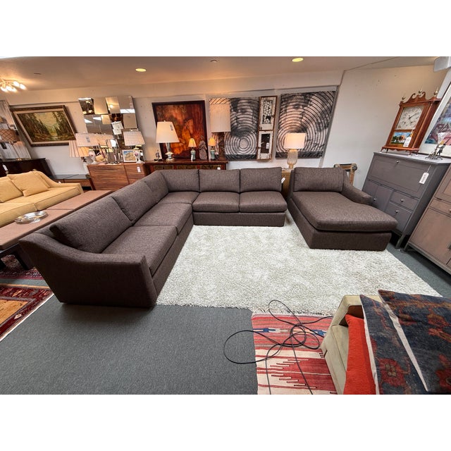 Brown Arhaus Ashby Collection Sectional With Chaise Lounge, Wiley Earth For Sale - Image 8 of 12
