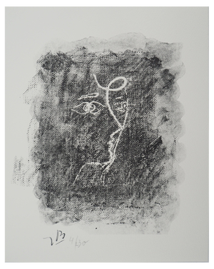 Georges Braque, Cubist Profile in Gray, Original Lithograph