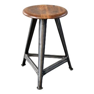 Industrial Factory Stool by Rowac, 1930s For Sale
