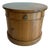 Vintage Neoclassical Round Wood Drum Side Table With Drawer & Cabinet For Sale