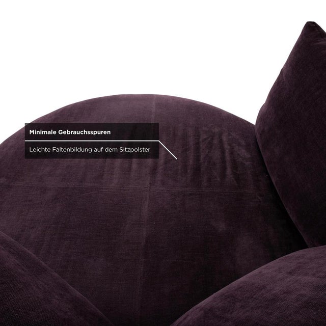 Scarlett Fabric Two-Seater Sofa in Lilac, Aubergine, and Violet with Casters by Poltrona Frau For Sale - Image 10 of 18