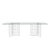 Dining table with domino style acrylic base with glass top. Stunning table adds sophisticated elegance to any living...