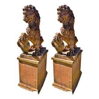 Silvano Porcinai, Lions, Terracotta, Set of 2 For Sale