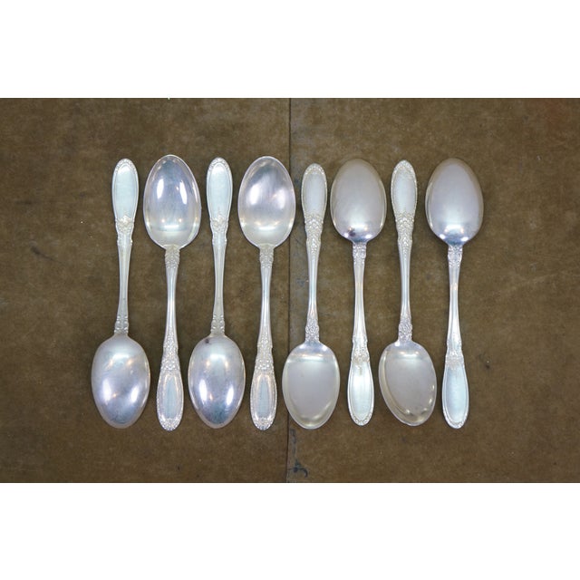 Mid 20th Century Towle "Old Mirror" Baroque Sterling Silver Flatware Service - 40 pcs For Sale - Image 9 of 16