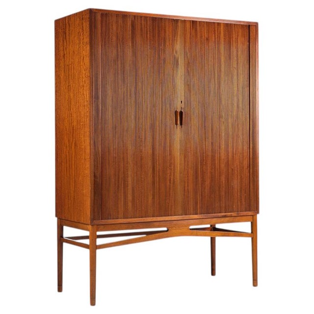Danish High Cabinet in Teak with Tambour Doors, 1960 For Sale - Image 15 of 15
