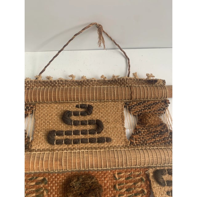 Boho Chic Tapestry Vintage Woven For Sale - Image 3 of 5