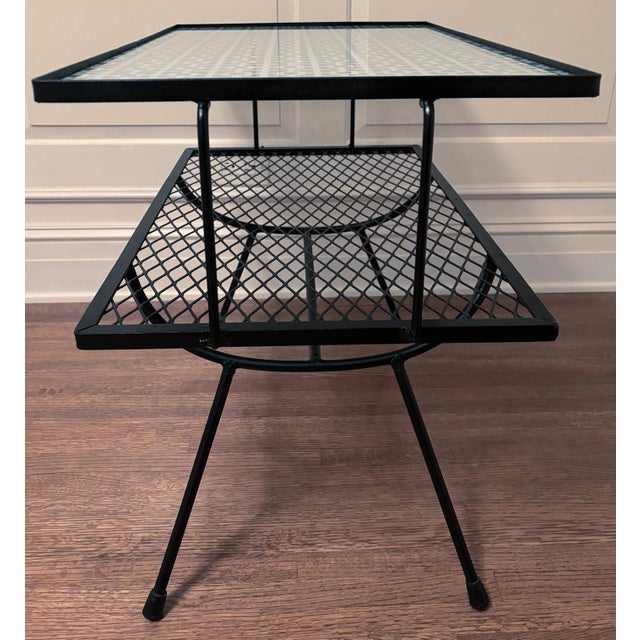 Mid-Century Modern Mid-Century Modern Wrought Iron Side Table For Sale - Image 3 of 6