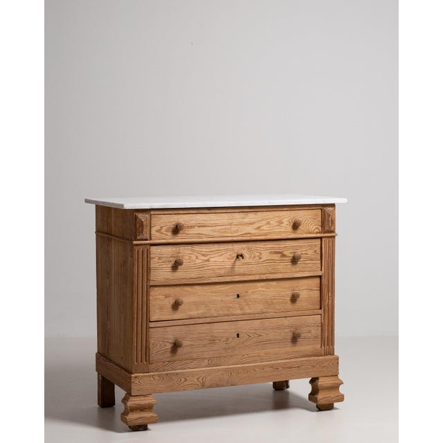 19th Century Provincial Chest Of Drawers With Marble Top For Sale - Image 18 of 18