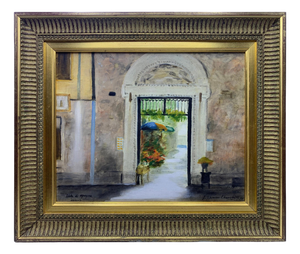John Spencer Churchill (Nephew of Winston Churchill), Lista di Spagna, 1990s, Oil Painting
