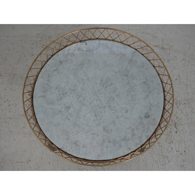 Age: Approx: 20 Years Old Details: European Crossroads Modern Design Quality Construction Brass Edge Distressed Mirror...