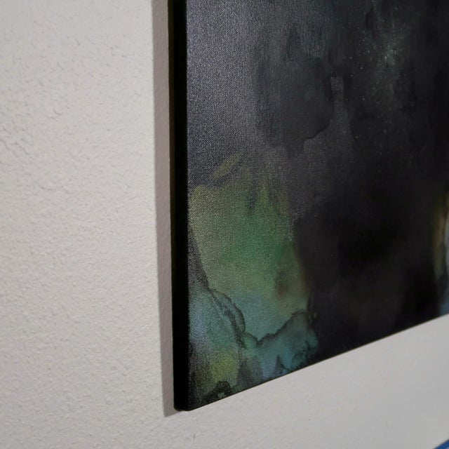 Original Diptych Pair of Abstract Celestial Night Sky Paintings on Canvas by Artist Casey R Klein For Sale - Image 11 of 18