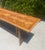 Contemporary Authentic McGuire Vintage Rattan Console Table, Refinished Herringbone Wood Top For Sale - Image 3 of 9