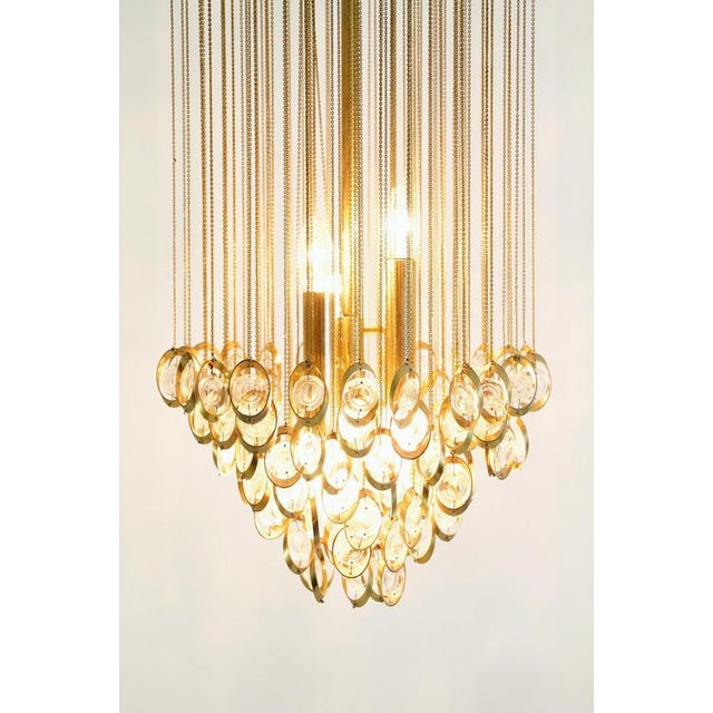 Large Mid-Century Modern Murano Glass Chandelier, Italy, 1960s For Sale - Image 6 of 9