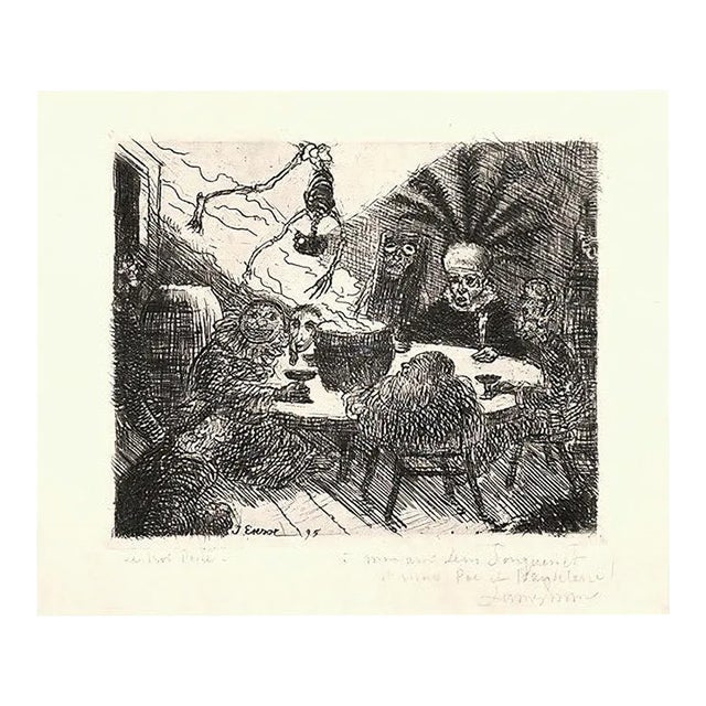 Le Roi Peste (The Plague Kings) - Original Etching by James Ensor - 1895 1895 For Sale