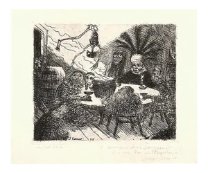 Le Roi Peste (The Plague Kings) - Original Etching by James Ensor - 1895 1895