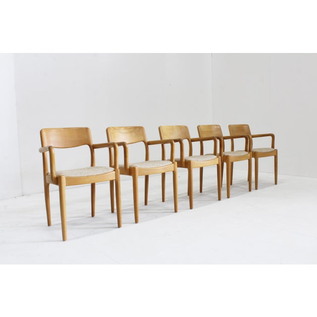 Brown Vintage Dining Room Chairs by Juul Kristensen, 1960s, Set of 5 For Sale - Image 8 of 8