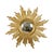 Rare wooden sunburst mirror, large format sunburst mirror with convex mirror glass; the mirror is made of wood gilded with...