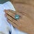 Contemporary Kai Prasiolite Turquoise Aquamarine Cocktail Ring in 14k Solid Gold, size 8.5 For Sale - Image 3 of 5