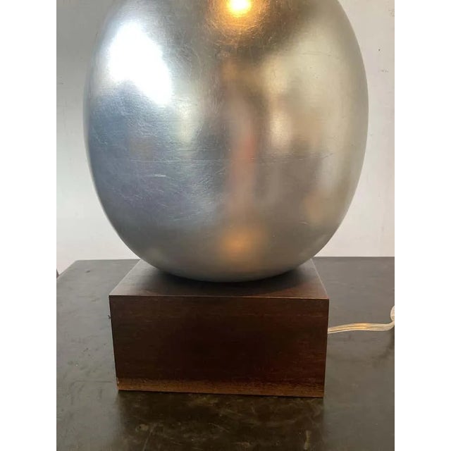 Silver Hwang Bishop Silver Leaf Lamps - a Pair For Sale - Image 8 of 9