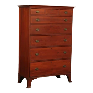 Antique American Cherry Hepplewhite Tall Chest of Drawers