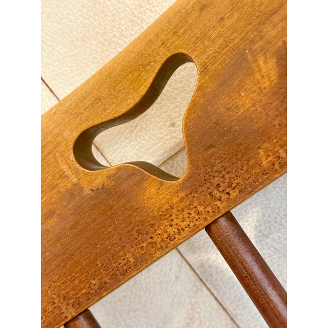 Wood Solid Hard Rock Maple Colonial, Pub Style Spindle Back Side or Dining Chair For Sale - Image 7 of 12