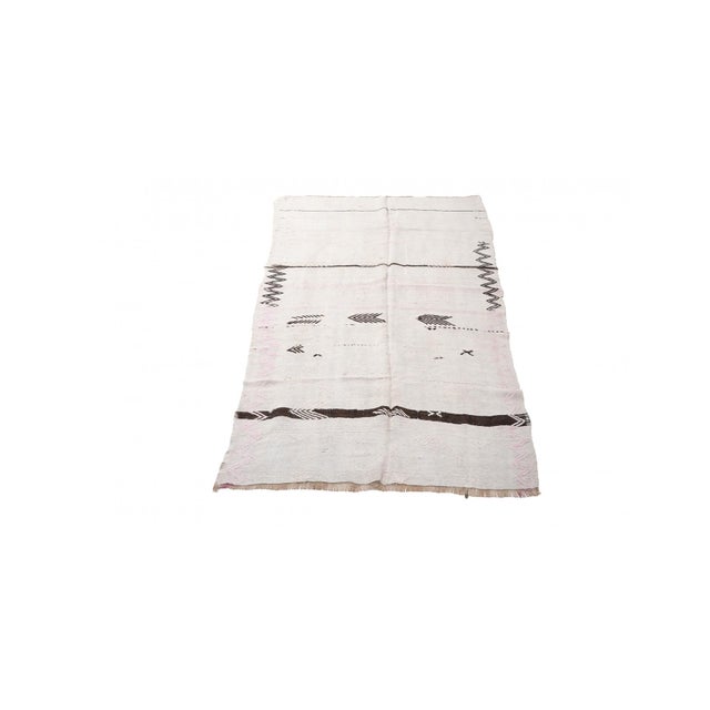 Turkish Decorative Vintage Turkish Hemp Kilim Rug - 5`0" X 10`8" For Sale - Image 3 of 6