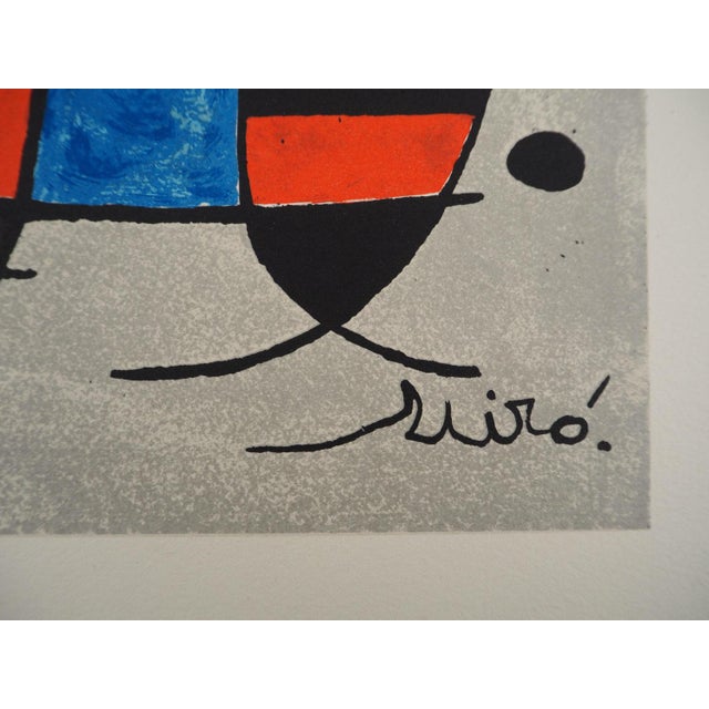 Joan MIRO (1893-1983) Woman with bird, 1970 Original lithograph Signed in the plate On vellum 83 x 60 cm Excellent...