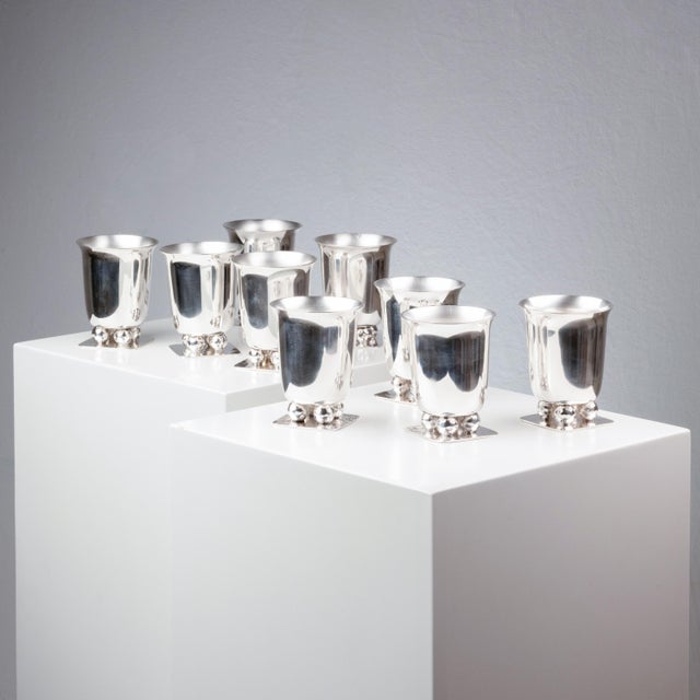 Silver-Plated Metal Timpani by Jean Després, 1960s, Set of 9 For Sale - Image 6 of 6
